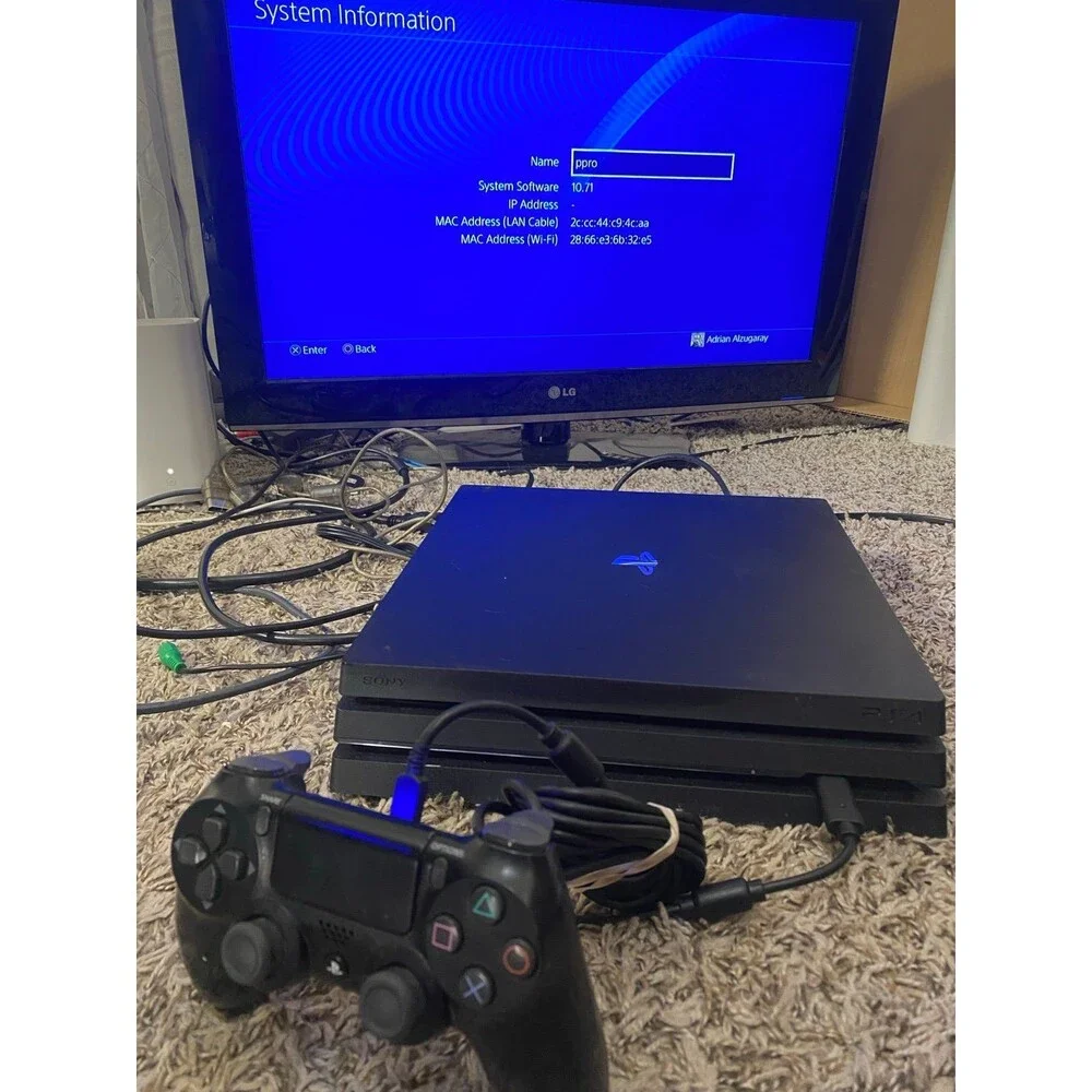 Sony PlayStation 4 Pro 1TB LOW FIRMWARE PS4 v10 With Controller Tested ps4 pro